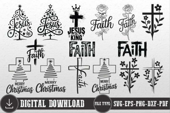 Christian Christmas SVG Bundle for Embroidery