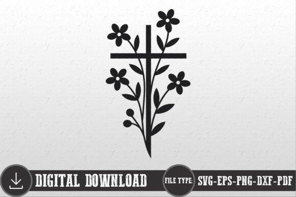 Floral Faith Cross SVG: A Versatile Graphics Asset for Crafts