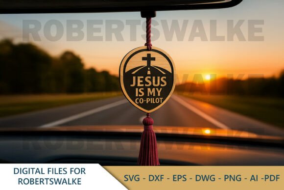 Jesus Road Shield Laser Car Tag: A Graphics Asset for Creative Sellers