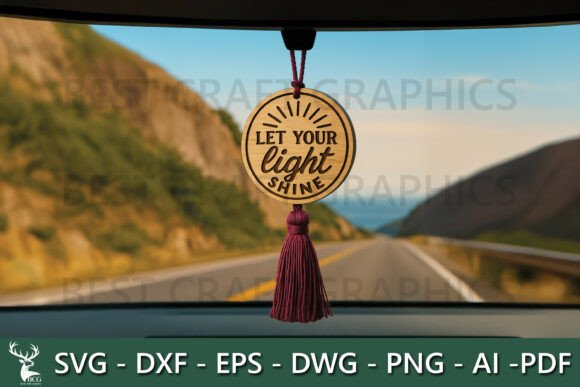 Let Your Light Shine – Car Hanger: A Laser Engraved Graphic Gem