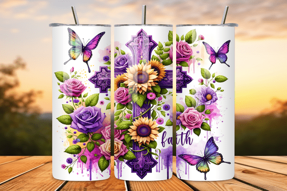 Review: Faith Cross Christian Tumbler Wrap PNG for Graphics