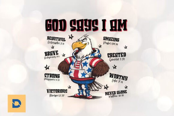 Review: God Says I Am Christian 4th of July PNG Graphics